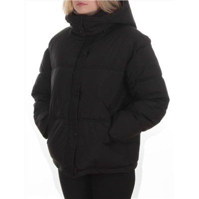 S24-292 BLACK Куртка зимняя женская (150 гр. холлофайбер)