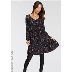 Webkleid V-Ausschnitt