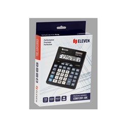 Калькулятор настольный Eleven Business Line CDB1201-BK, 12 разрядов, двойное питание, 155×205×35 мм, чёрный