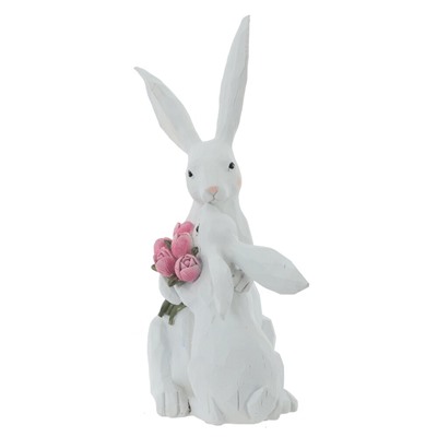 GAEM Фигурка декоративная "Зайцы", L22 W12 H33 см