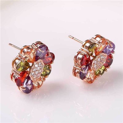 1G0011 Серьги с позолотой, 15х12х16мм