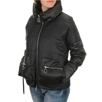 EAC931 BLACK Куртка демисезонная женская (100 гр. синтепон)