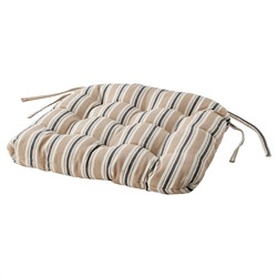 VATTENMOTT, Stuhlkissen, beige,, 40x38x5.0 cm
