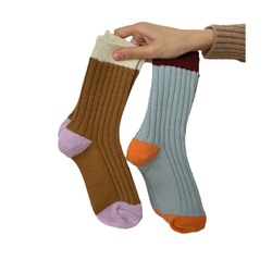 Winter demi-season keep warm woolen Japanese comfortable socks, increased thickness, mid-length