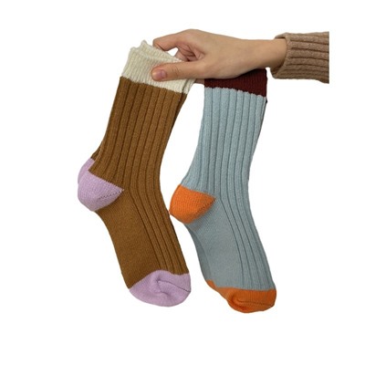 Winter demi-season keep warm woolen Japanese comfortable socks, increased thickness, mid-length