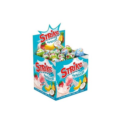 «Strike», карамель на палочке «Милкшейк», 11,3 г (упаковка 50 шт)