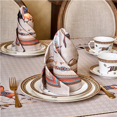 НАБОР САЛФЕТОК  2 ШТ "PASSAGE",40Х40СМ, 100% ХЛОПОК, КАПУЧИНО,ТВИЛ