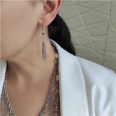 Серьги с барочным жемчугом и цепочками