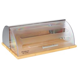Хлебница Zeidan Z-1101 крышка - акрил с декором, основание бамбук размер 39х28.5х15 см (4) оптом