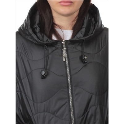 23-061 BLACK Куртка оверсайз демисезонная женская (синтепон 100 гр.)