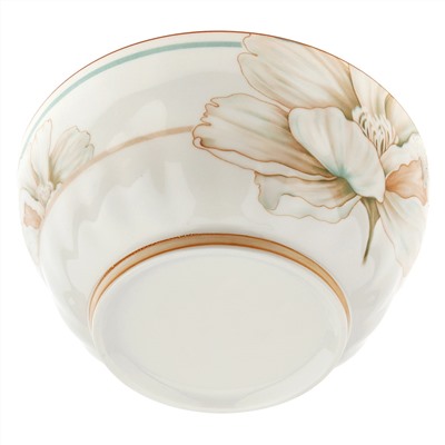 "Блуминг флауэрс (Blooming flowers)" Салатник фарфоровый 1,2л, д17,8х8,5см, с деколью, отводка (Китай)
