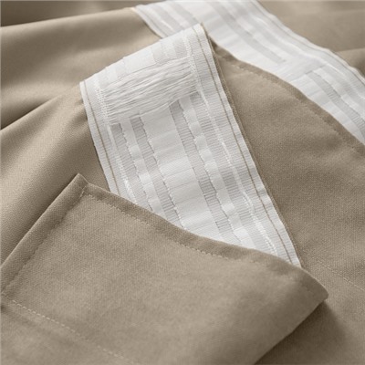 Комплект штор "Волшебная Ночь" Канвас /  Тауп