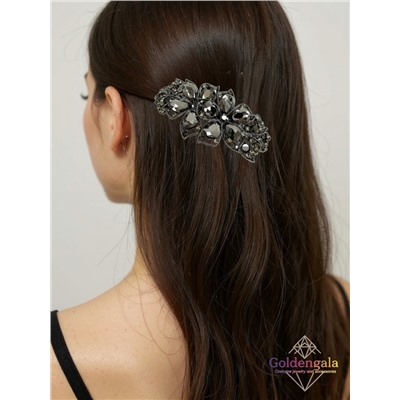 Заколка автомат для волос с кристаллами «Блеск элегантности» ЭЛЗ10/06