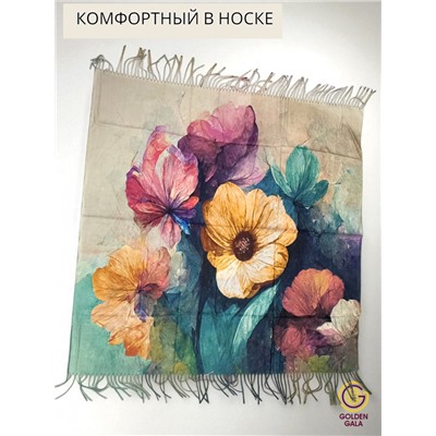 Платок теплый кашемировый с 3D принтом Арт 2591П/08