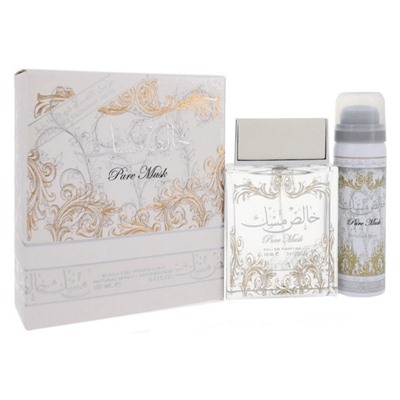 Парфюмированный набор Lattafa Pure Musk edp 100 ml и Deodorant Spray Pure Musk Unisex 50 ml