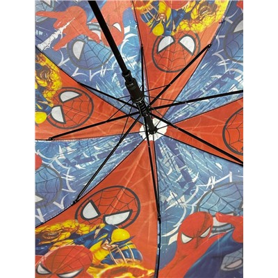 Зонт-трость для мальчика с мультгероями полуавтомат Арт 1004/2