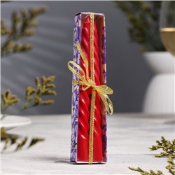 Набор свечей ароматических витых, 1.5×15 см, 2 шт., роза