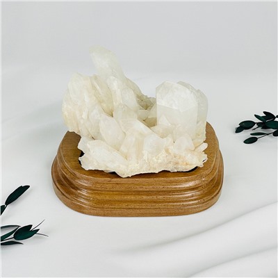 Радуга Самоцветов Друза Горного Хрусталя на подставке