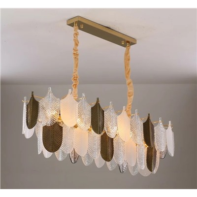 299-244 Люстра 110х35 см, выс. 30 см(х1)Стекло+метал