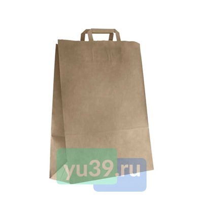 Пакет бумажный с плоскими ручками, крафт, 350*150*450 мм, 120 шт.
