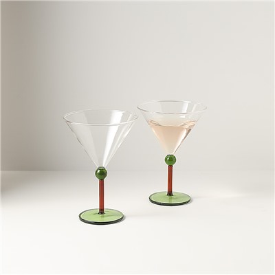 Набор креманок Orb, 260 мл, зеленый/красный, 2 шт