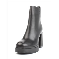 04-M3-1451 BLACK Ботильоны зимние женские (натуральная кожа, натуральный мех)