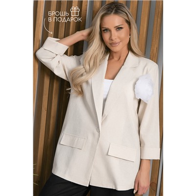 Пиджак льняной Мэрлин (бежевый) Б13255-7М