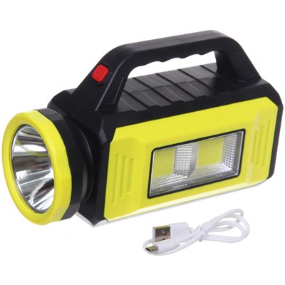 Фонарь ручной 5 режимов 1LED+COB, аккумуляторная батарея 2000mAh USB JL7528A