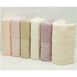 Махровые Лицевые Полотенца 50x90 см. 6 шт/уп. Noktali 172 - Soft Kiss