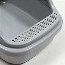 Туалет Айша M с бортом 53×39×21 см серый FIX