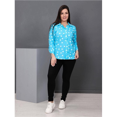 Рубашка Делина голубой ИвК