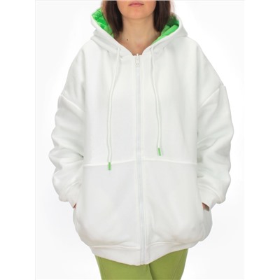 2560 WHITE/GREEN Худи женское (50 гр. синтепон)