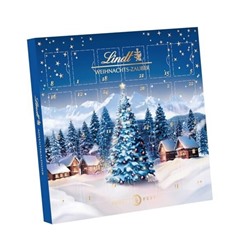 Lindt Mini-Tisch-Kalender Weihnachtszauber 115g, Линдт Адвент-каленадрь 2025, 24 сладких сюрприза, 19см х 19см, 115 г
