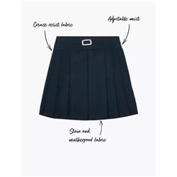 Girls' Permanent Pleats School Skirt (2-16 Yrs)