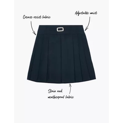 Girls' Permanent Pleats School Skirt (2-16 Yrs)