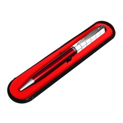 Ручка подарочная, шариковая «Мозаика» в пластиковом футляре, поворотная, бордово-белая