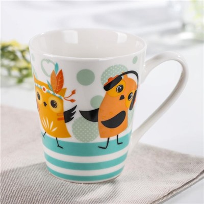 Кружка Доляна «Совушки», 320 мл, фарфор