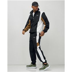 Спортивный костюм мужской весна-лето черного цвета 25710Ch
