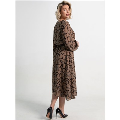 Платье Идиллия (бежево-черное) П15378-16М