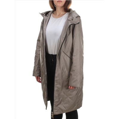 22098 DK.BEIGE Куртка демисезонная двухсторонняя женская (80 гр. синтепон)