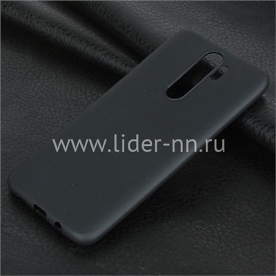 Задняя панель для Xiaomi  Redmi Note 8 Pro Силикон матовый (черная)
