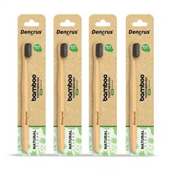 Бамбуковые мягкие зубные щетки (4 шт), Bamboo Toothbrush Soft Bristles, произв. Dencrus