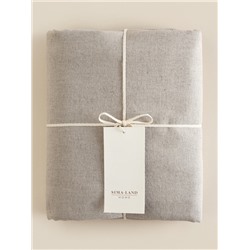 Простыня на резинке SL Home Linen collection 140*200+30 см , цв.бежевый, лён30%/хлопок70%