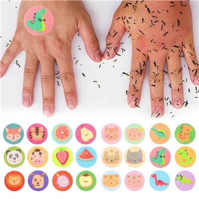 Наклейки от комаров и мошек с рисунками, набор 36 шт.