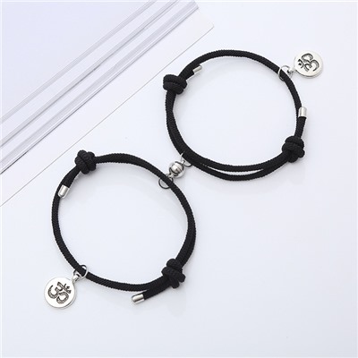 BS781-01 Парные браслеты Ом, цвет чёрный