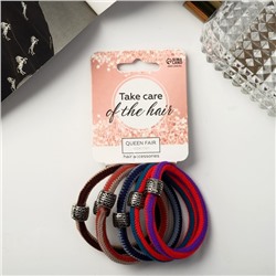 Резинки для волос «Спорт люкс», набор 6 шт., рисунок, 5 см