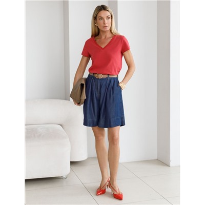 Шорты "бермуды" из струящегося лиоцелла