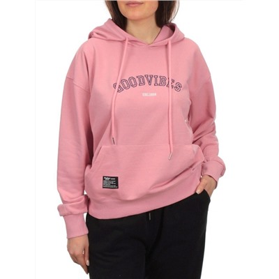 A-06 PINK Худи женское (85% хлопок, 15% полиэстер)