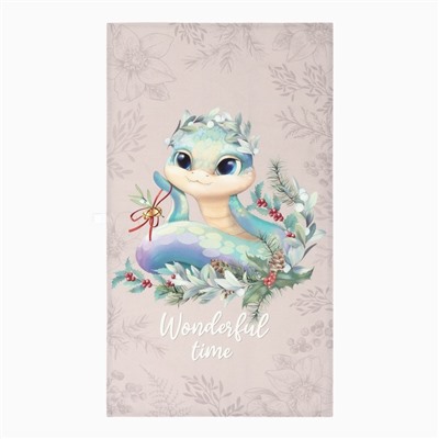 Полотенце кухонное: Новый год «Этель» Wonderful time 40х70 см, 100% хл, саржа 190 г/м2