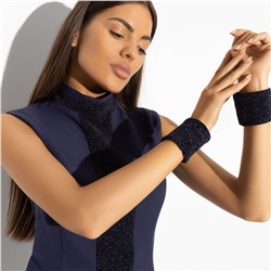 Платье-футляр&#8209футляр, Поцелуй удачи (night, с манжетами)